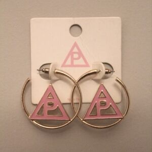 Poppy Triangle Hoop Earrings